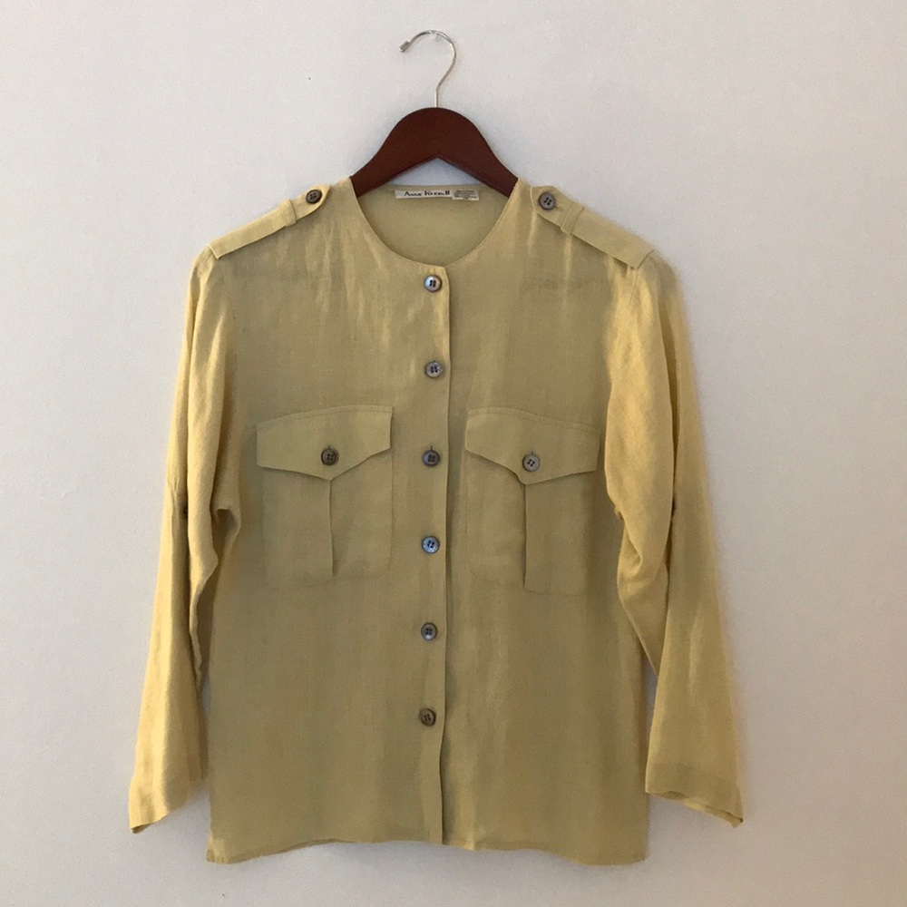 100% LINEN BUTTON DOWN TOP!
